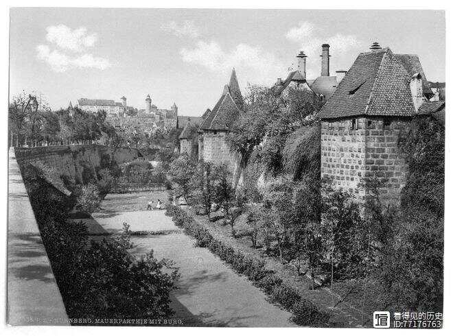 老照片 十九世纪的德国纽伦堡 古色古香的城市